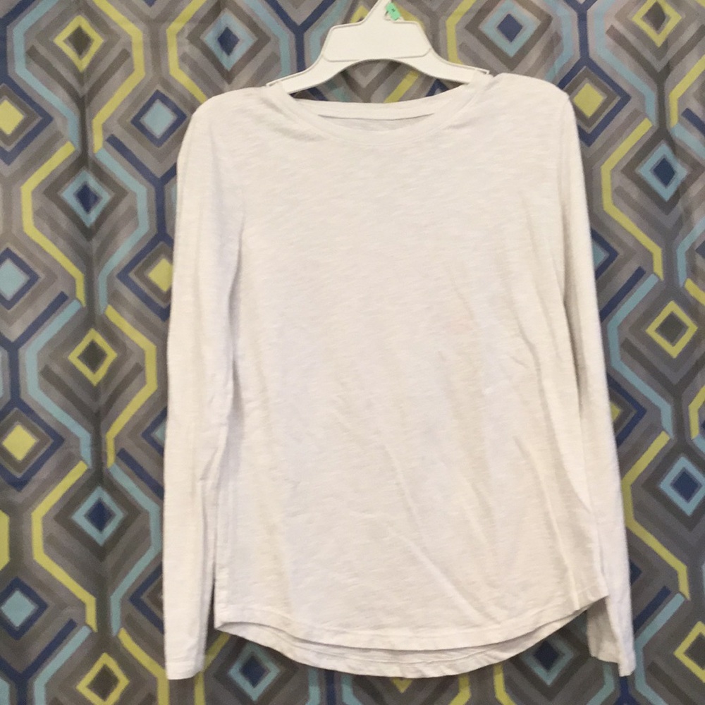 Plain white long sleeve shirt